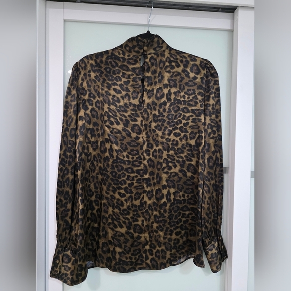 ZARA WOMAN ANIMAL PRINT SHIRT Top Blouse Leopard - Picture 8 of 16